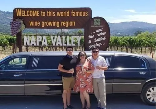 Napa Valley Clients picture with Stretch Limousine